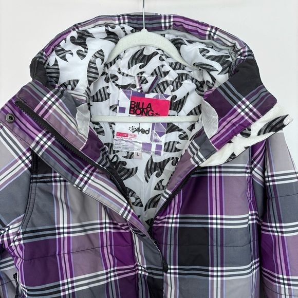 BILLABONG 15K AVED PointDry Purple Plaid Ski‎ Jacket Snowboard Jacket Size L - Picture 6 of 9